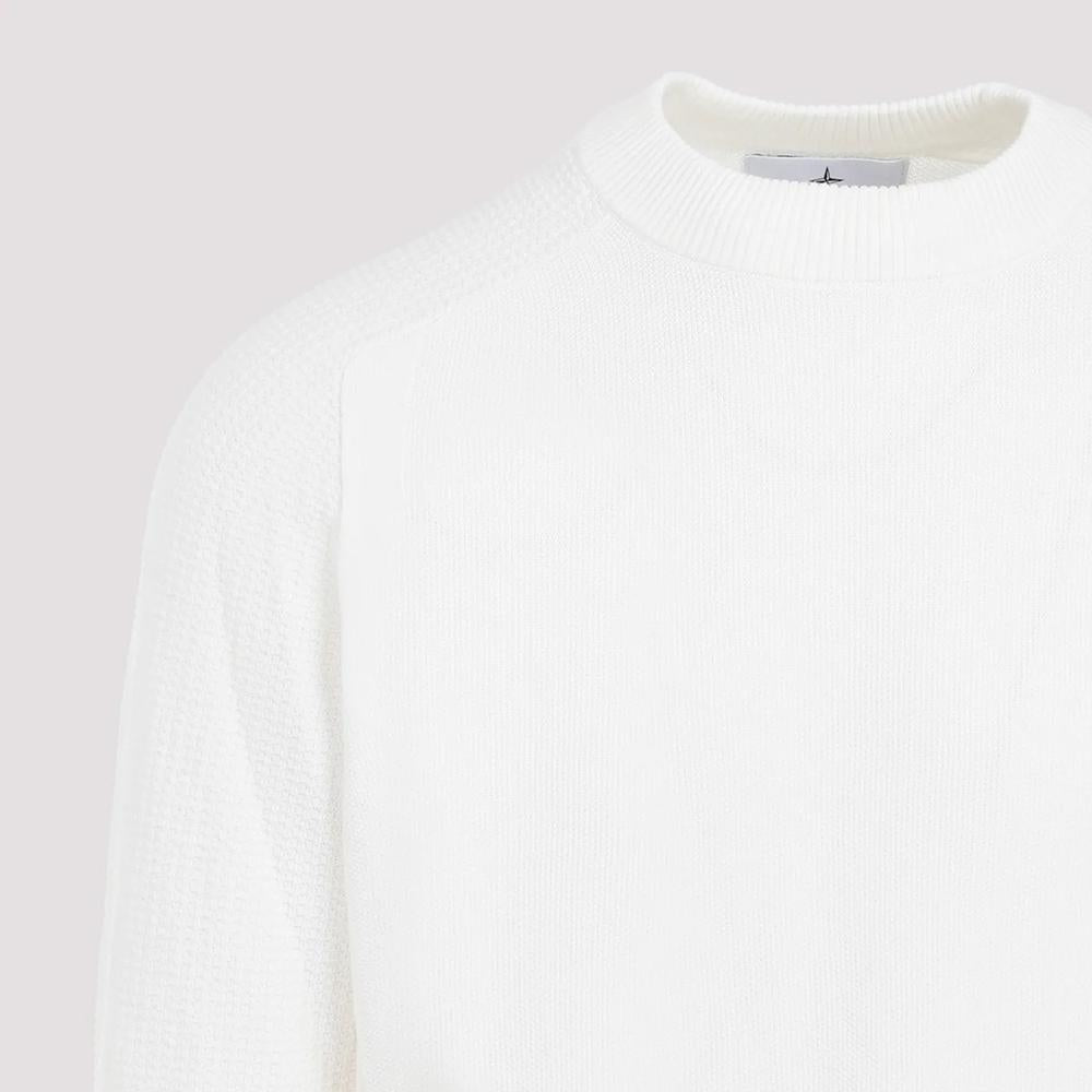 STONE ISLAND Organic Cotton Crewneck Sweater Regular Fit Men’s Black