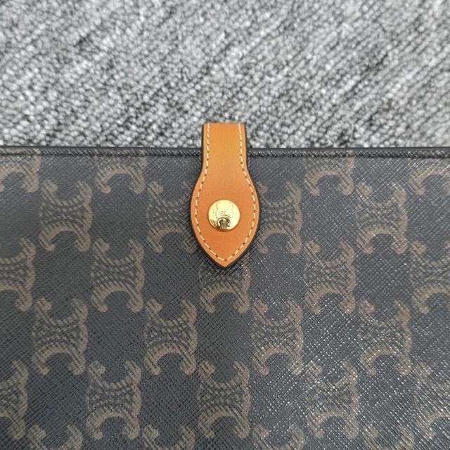 CELINE Triomphe Canvas Small Note Mini Crossbody Bag