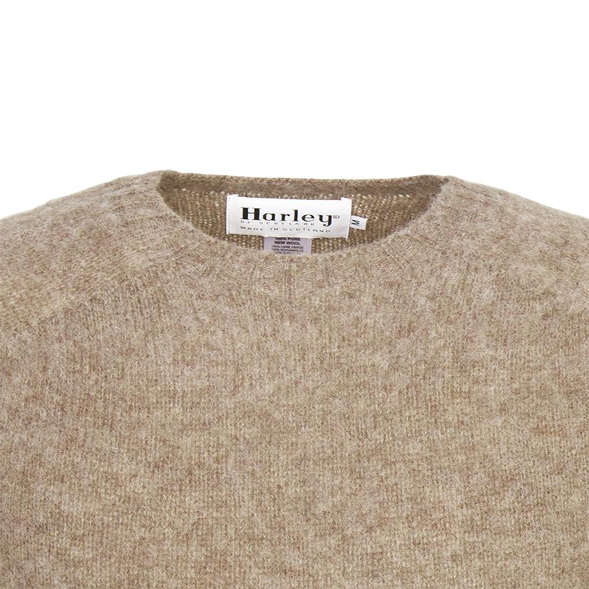 Harley OF SCOTLAND Shaggy Dog Wool Crewneck Sweater Men's M3834 7 TUNDRA