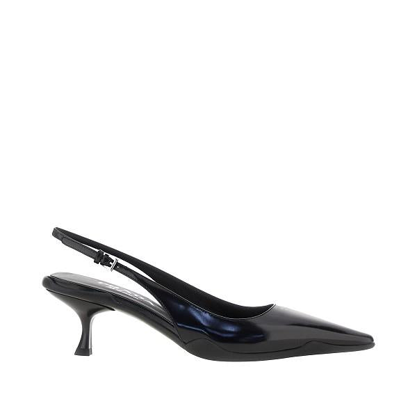 PRADA Black Leather Slingback Pumps