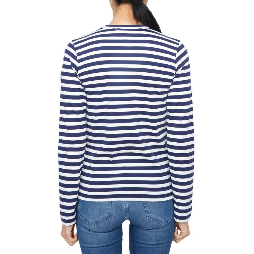 Comme des Garcons x Invader Double Wappen Stripe Women’s Long Slee AZ T331 051 1