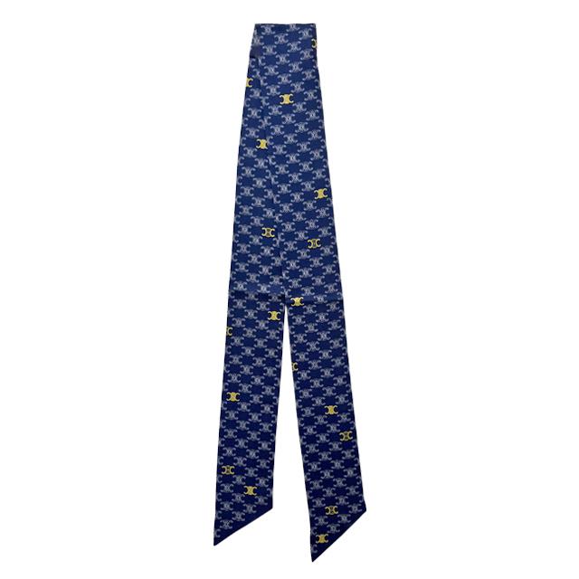 CELINE Triomphe Lavalliere Silk Twill Scarf