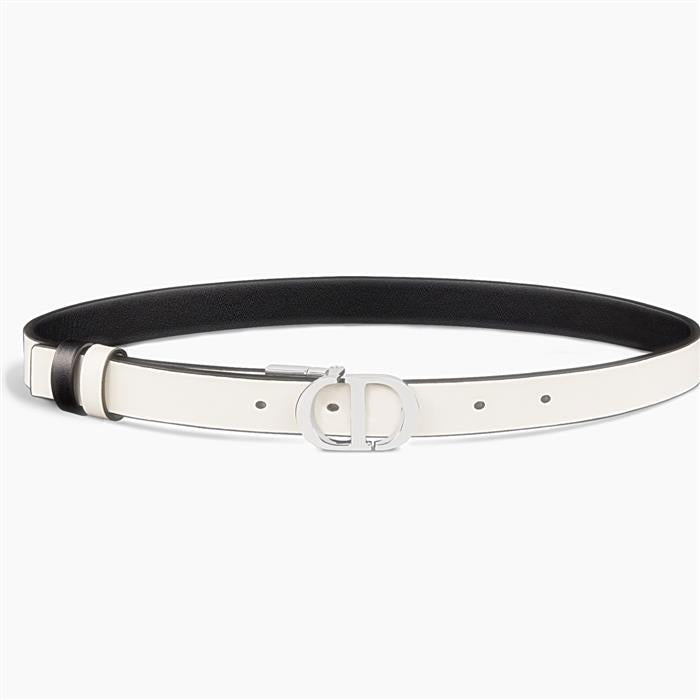 DIOR 30 Montaigne Reversible Belt Calfskin Leather 20mm