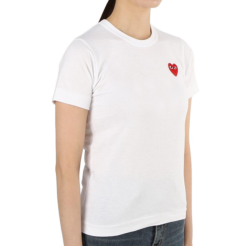 Comme des Garcons Red Heart Patch Short Sleeve T-Shirt Unisex AZ T107 051 2