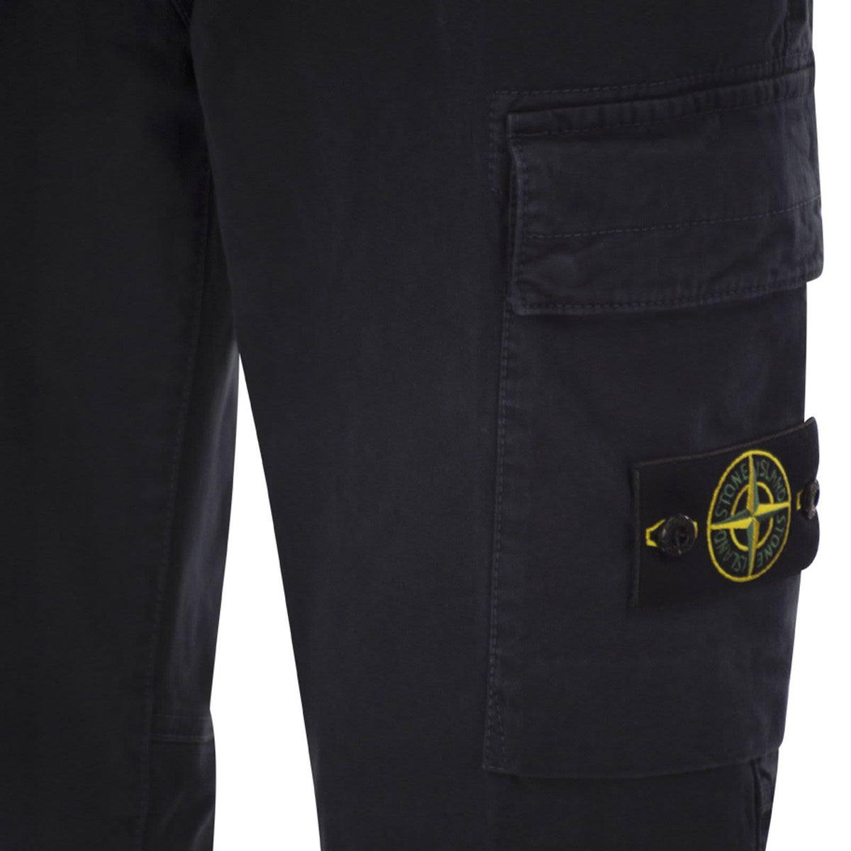 STONE ISLAND Cotton Cargo Pants Men Khaki