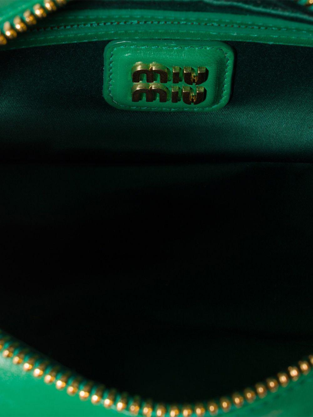 Miu Miu Leather Tote Bag FW26 5BB142AN88F0458