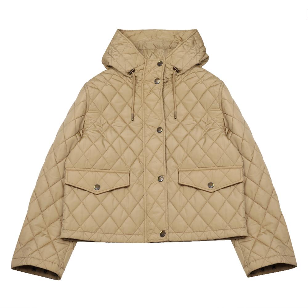 BURBERRY Cropped Quilted Nylon Hooded Jacket 8113116