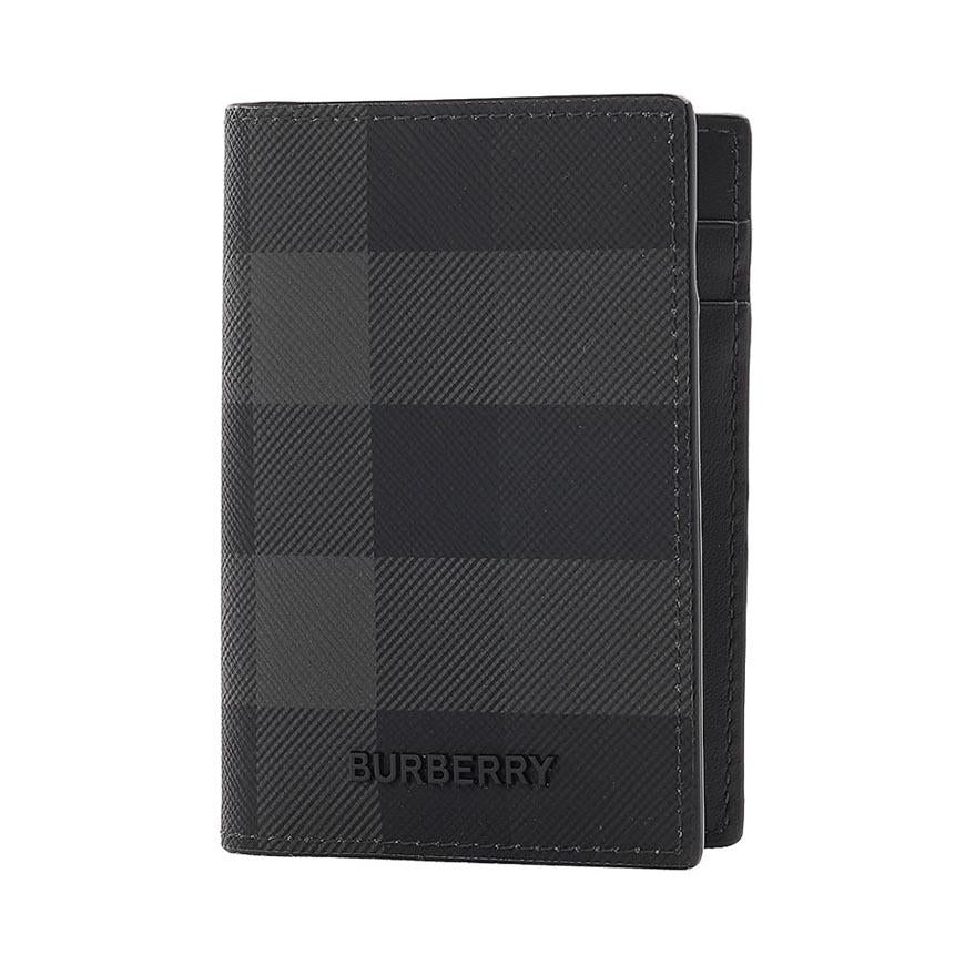 BURBERRY Men’s Check Folding Card Holder Wallet