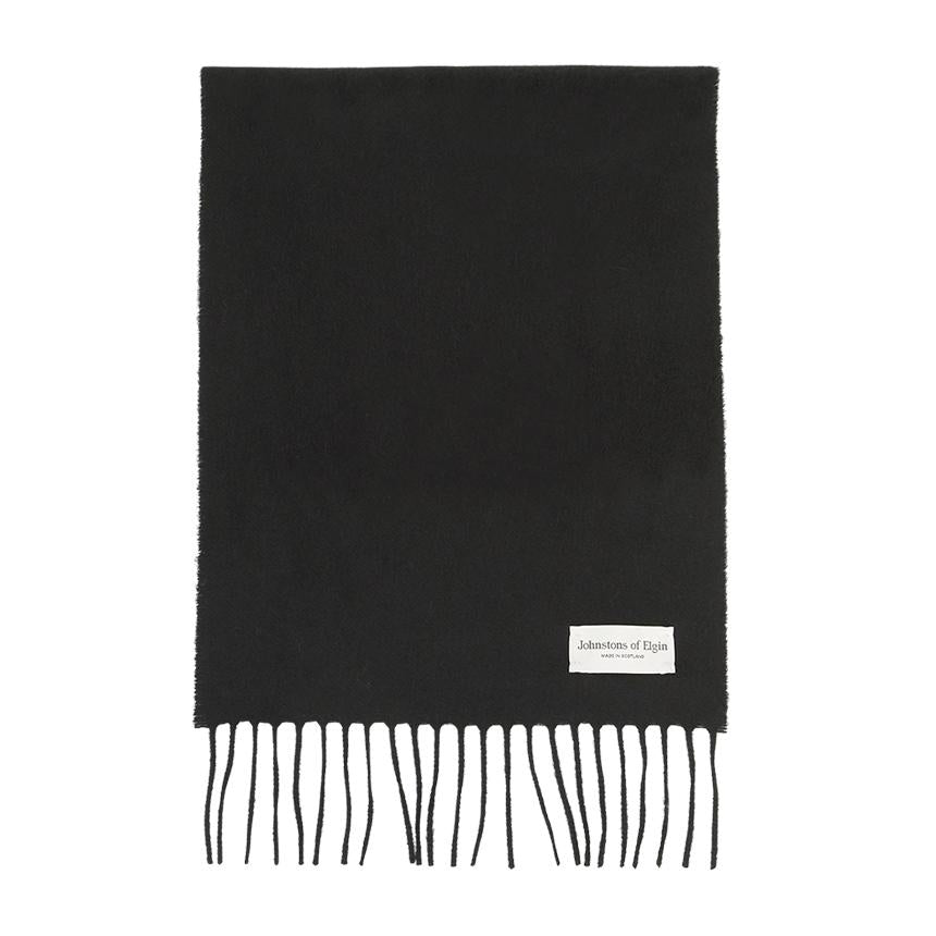 Johnstons of Elgin Cashmere Scarf Black Unisex