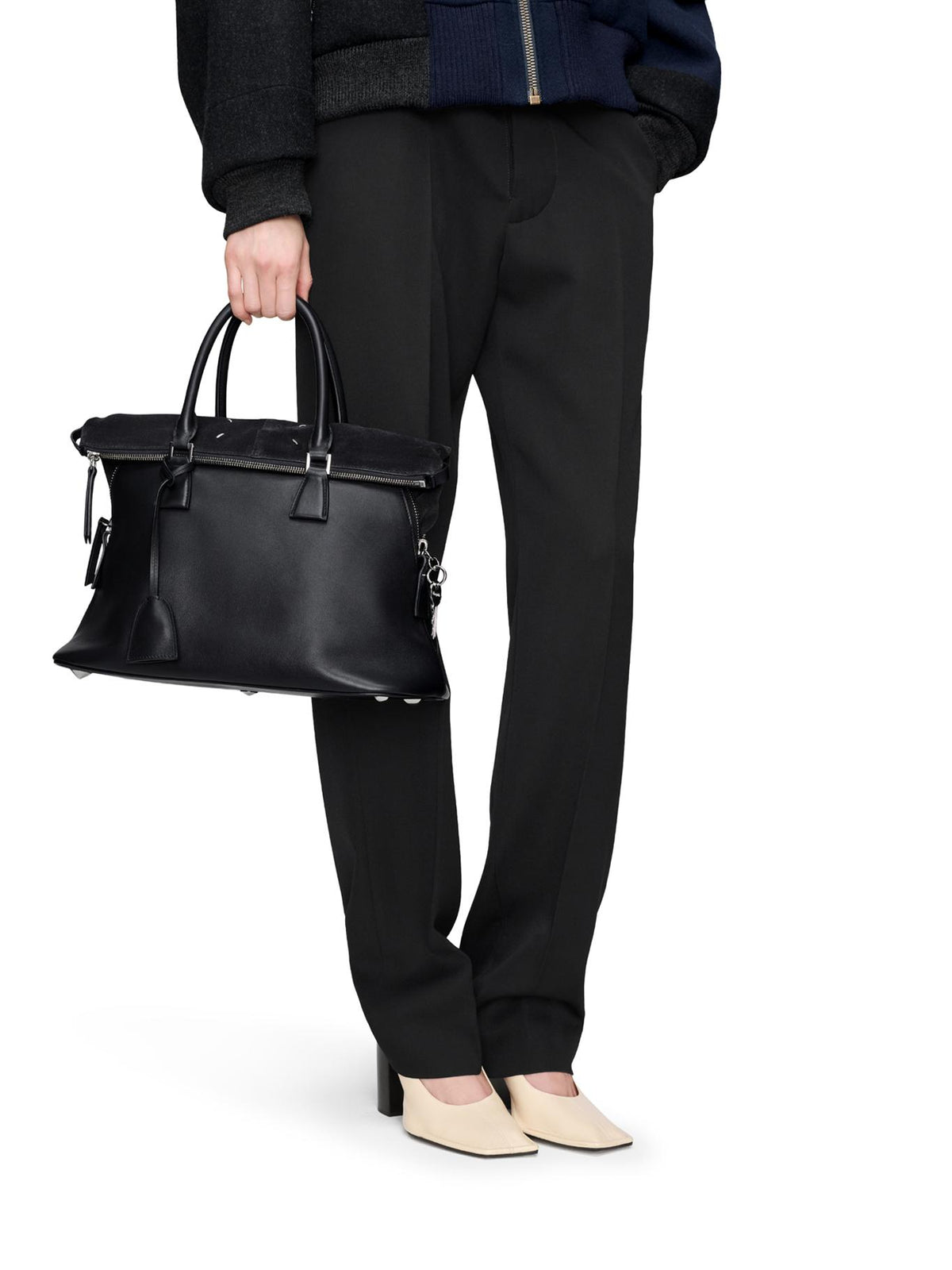 Maison Margiela Dark Grey Leather Shoulder Bag