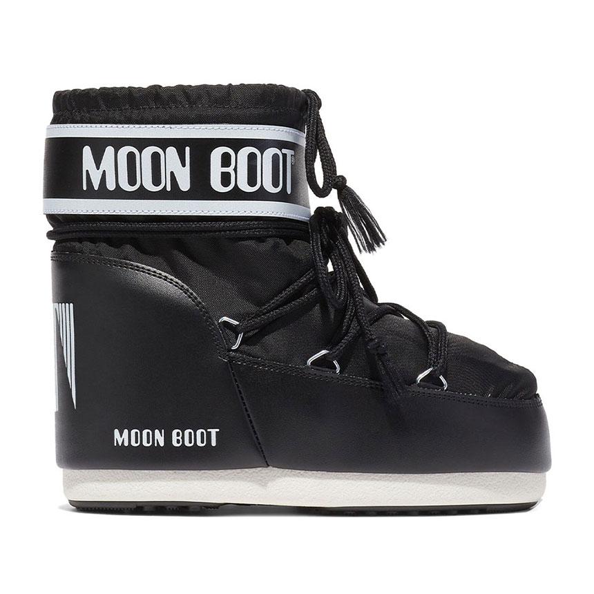 MOON BOOT Nylon Snow Padded Ankle Winter Boots Low Black 1409340 N001 80D1409340
