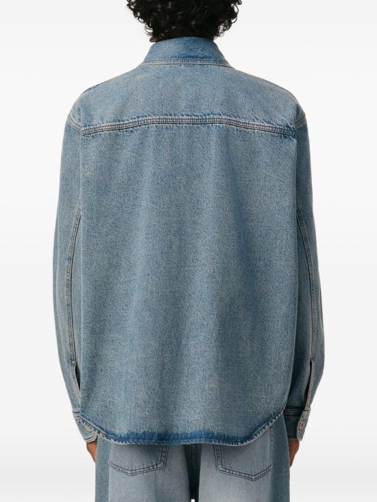 AMI Used Blue Cotton Shirt