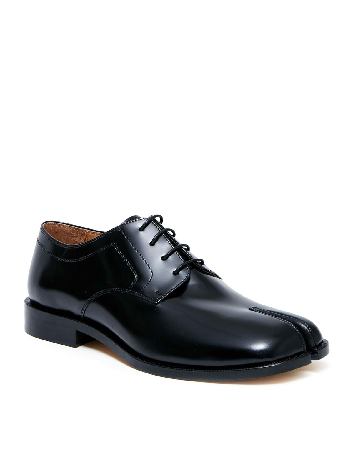 Maison Margiela Black Leather Derby Shoes for Men
