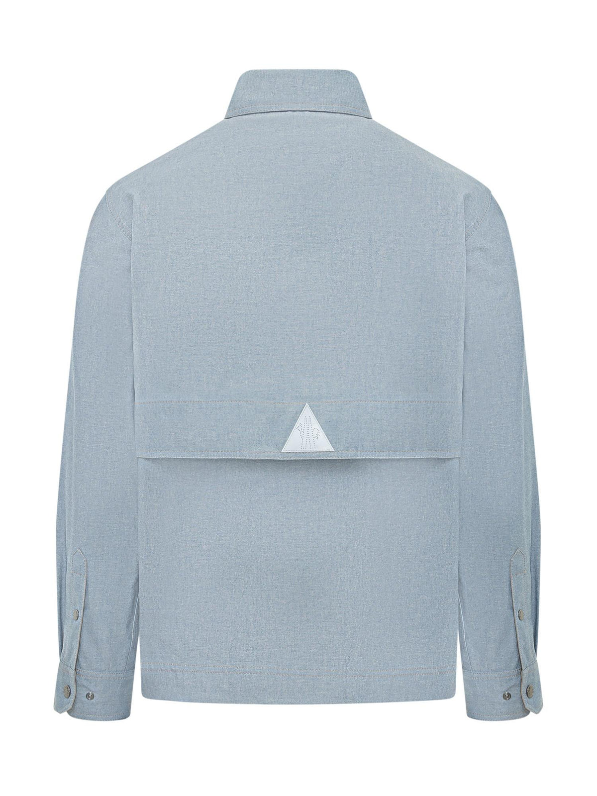 Moncler Long Sleeve Button-Down Shirt Navy Cotton Men's