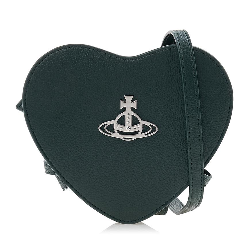 Vivienne Westwood Louis Heart Crossbody Bag Navy Leather