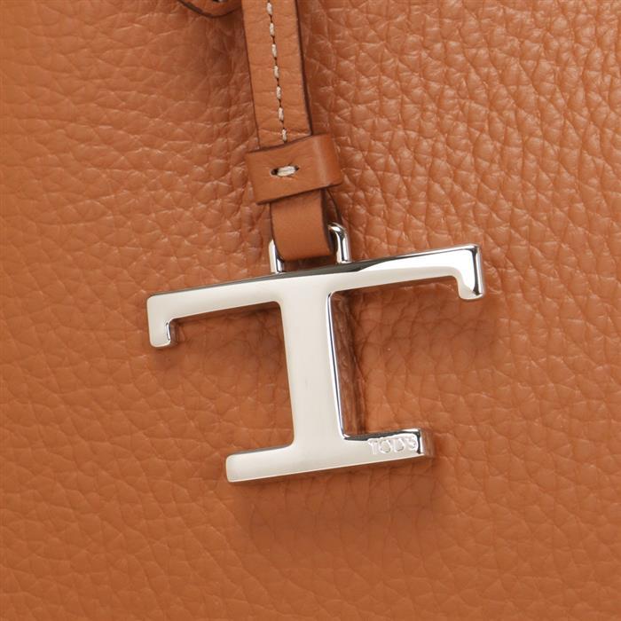 Tods Timeless Charm Micro Tote Bag Leather Beige