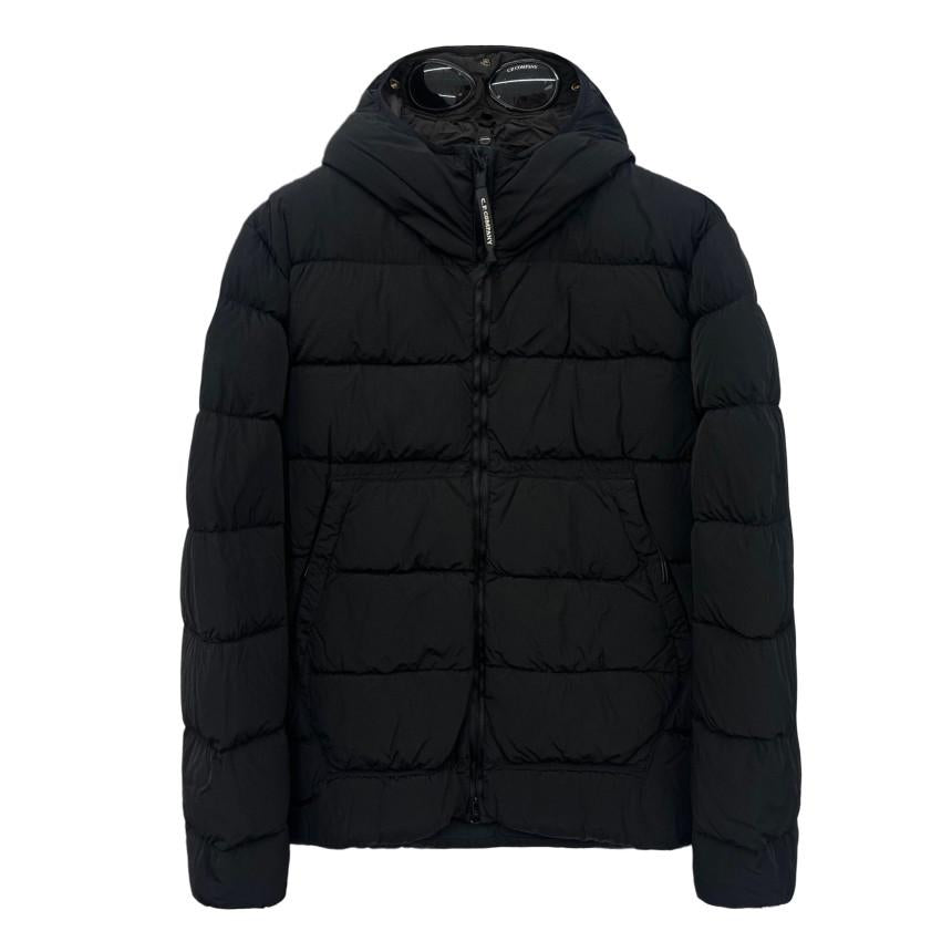 CP Company Chrome-R Goggle Hooded Down Jacket Black Unisex