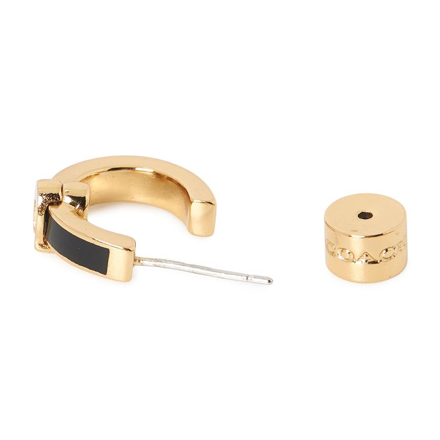 Coach Gold-Tone Logo Stud Earrings for Women 560726 GLD 001