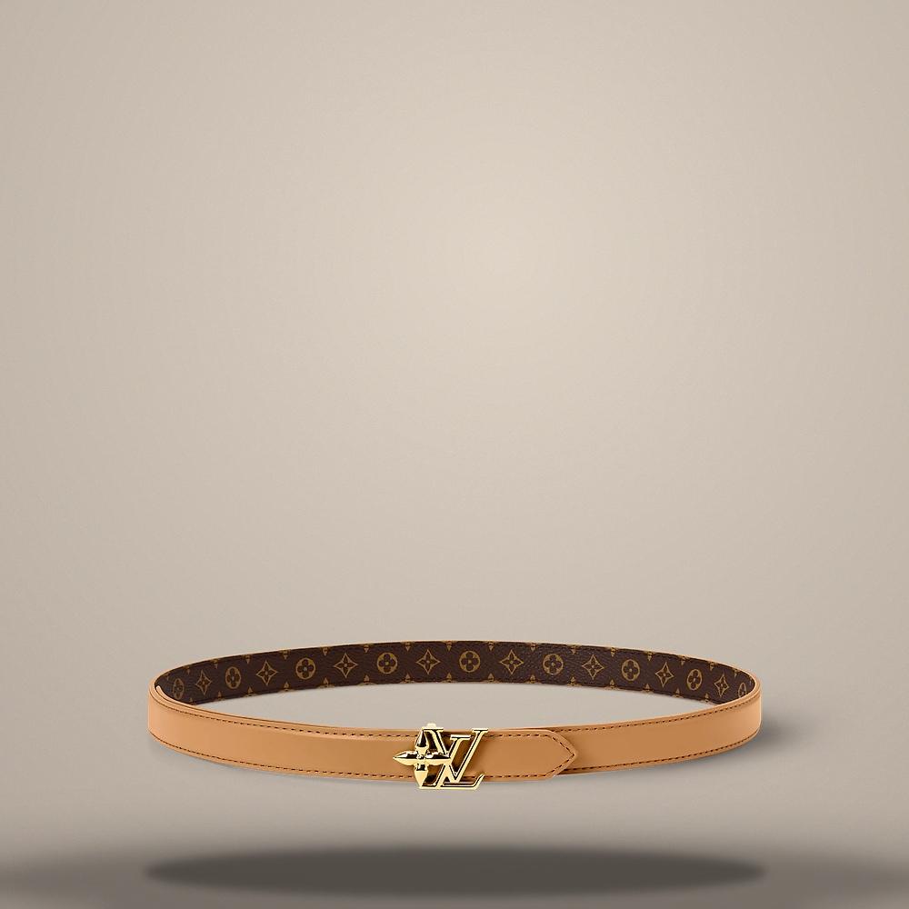 Louis Vuitton Arizona Brown Monogram LV Bloom 20mm Reversible Belt M4868