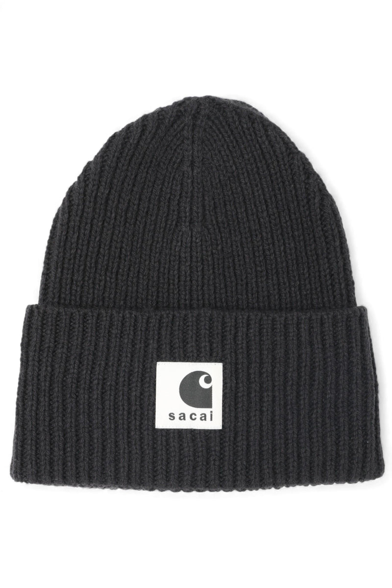 Sacai x Carhartt WIP Wool Knit Beanie Black