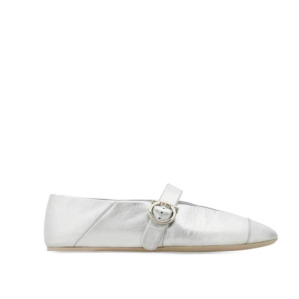 Ferragamo Gancini Leather Ballet Flats Women 01J947 782667