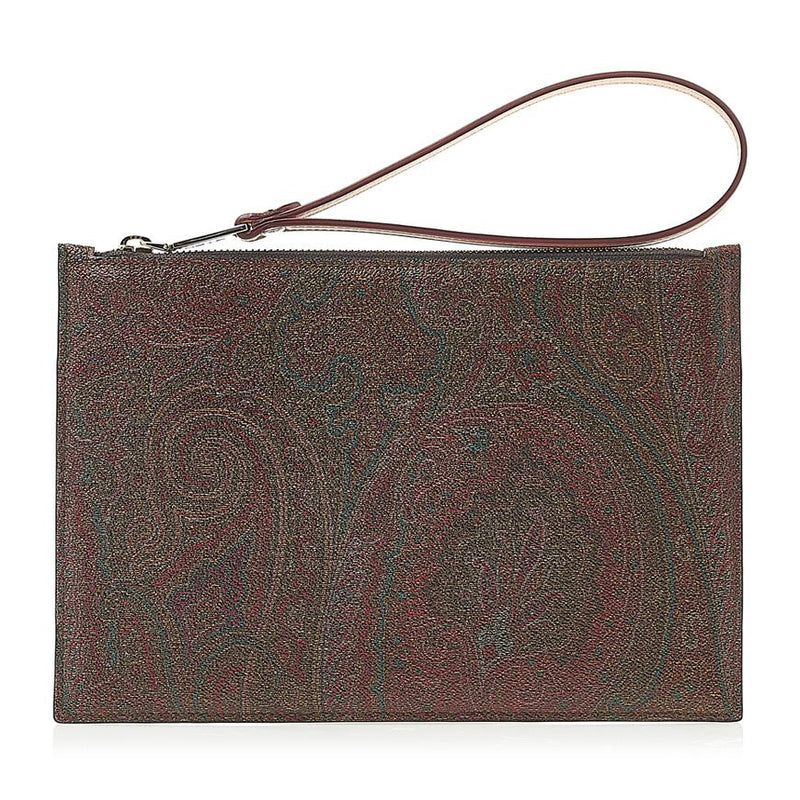 Etro Paisley Leather Clutch Bag