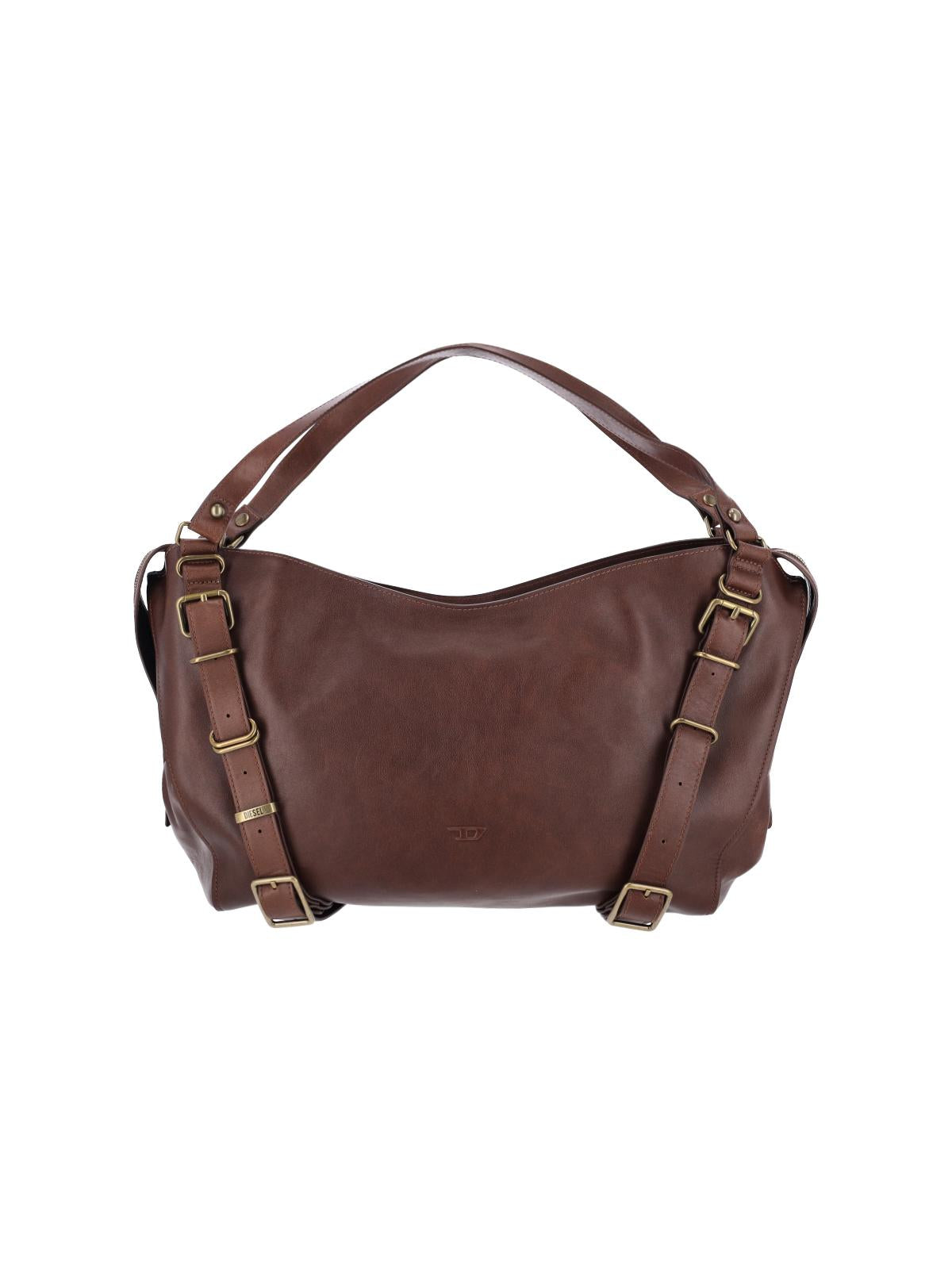 DIESEL Black Leather Shoulder Bag