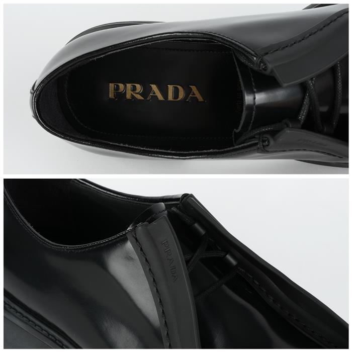 PRADA Diapason Brushed Leather Loafers 2EG421 055 F0002