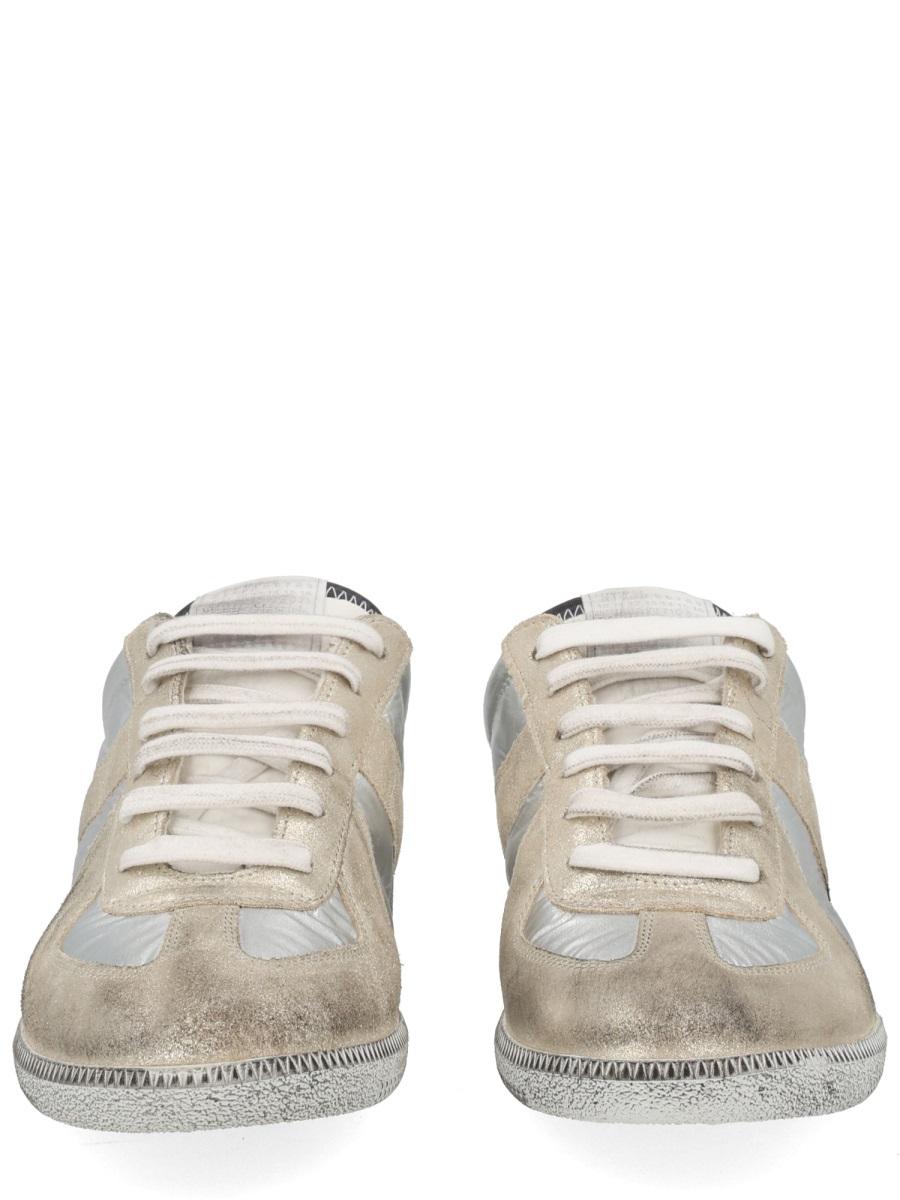 Maison Margiela White Leather Low-Top Sneakers