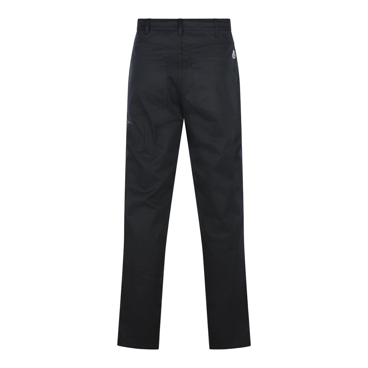 Moncler Black Wool Blend Tailored Suit Pants