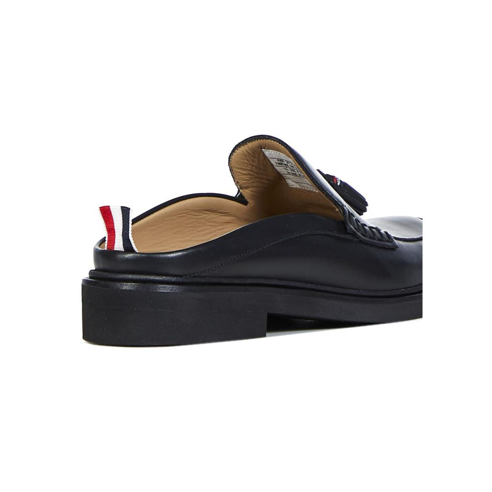 THOM BROWNE Black Tricolor Tab Tassel Mule Loafers MFL075A 05584 001