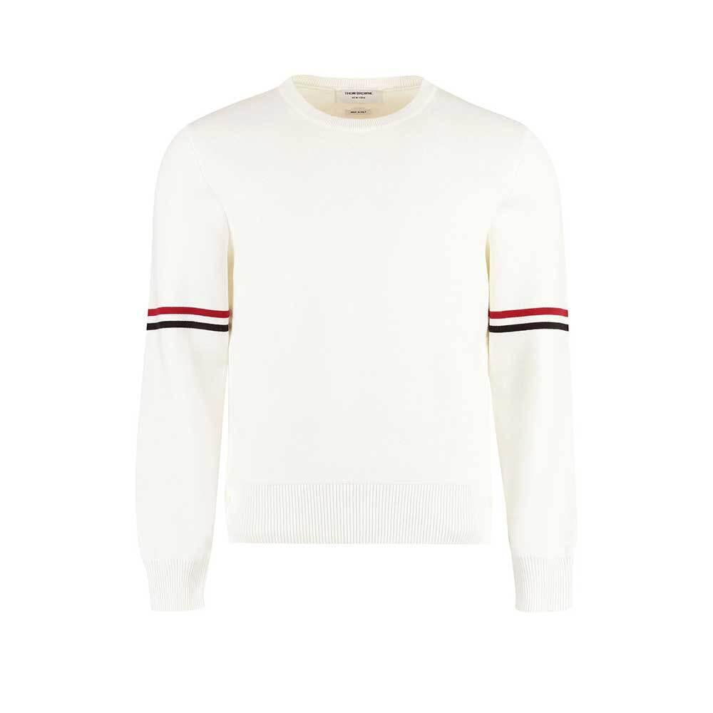 THOM BROWNE RWB Armband Milano Stitch Crewneck Knit Sweater Men