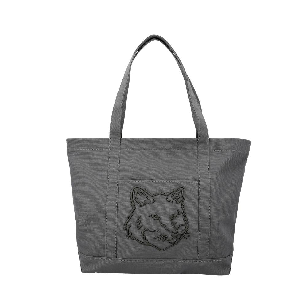 Maison Kitsune Canvas Unisex Tote Bag White