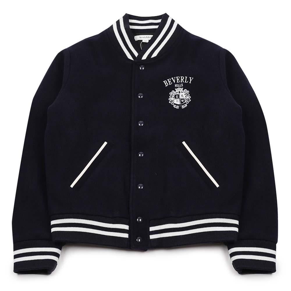 SPORTY&RICH Striped Embroidered Jacket OW00764256 BL106