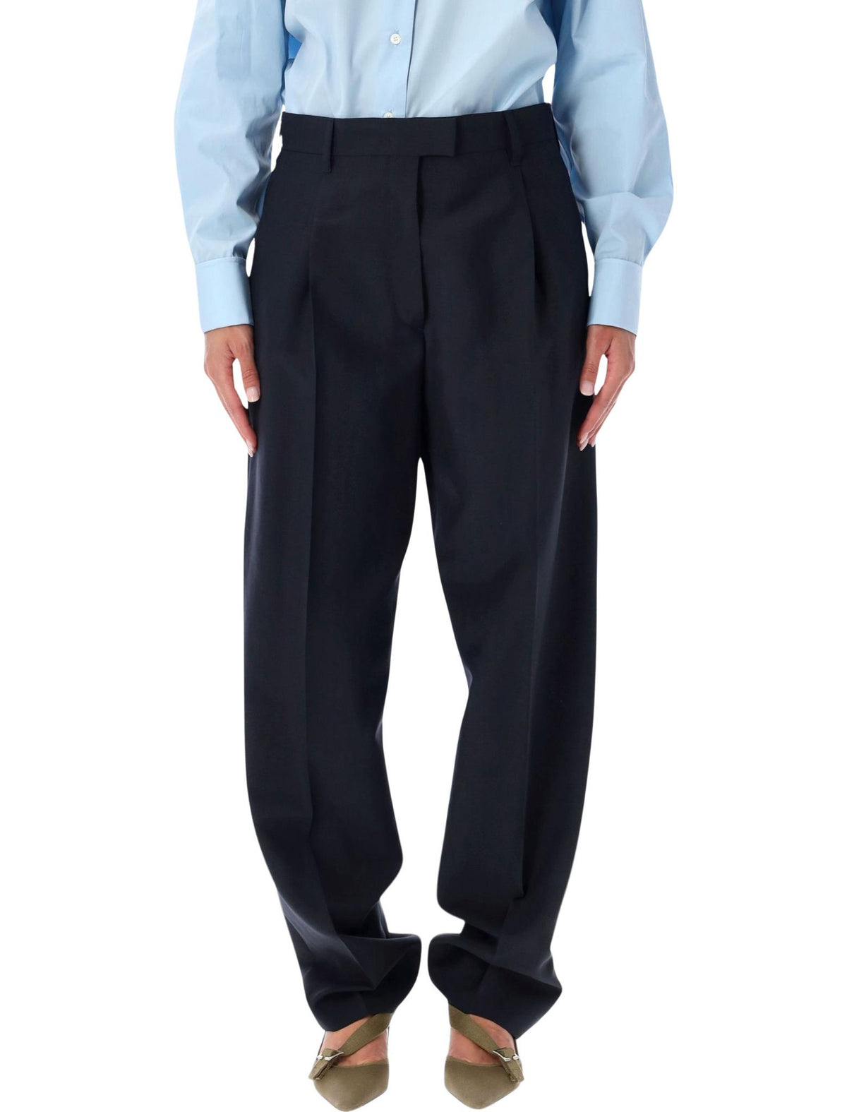 PRADA Black Wool Classic Dress Pants