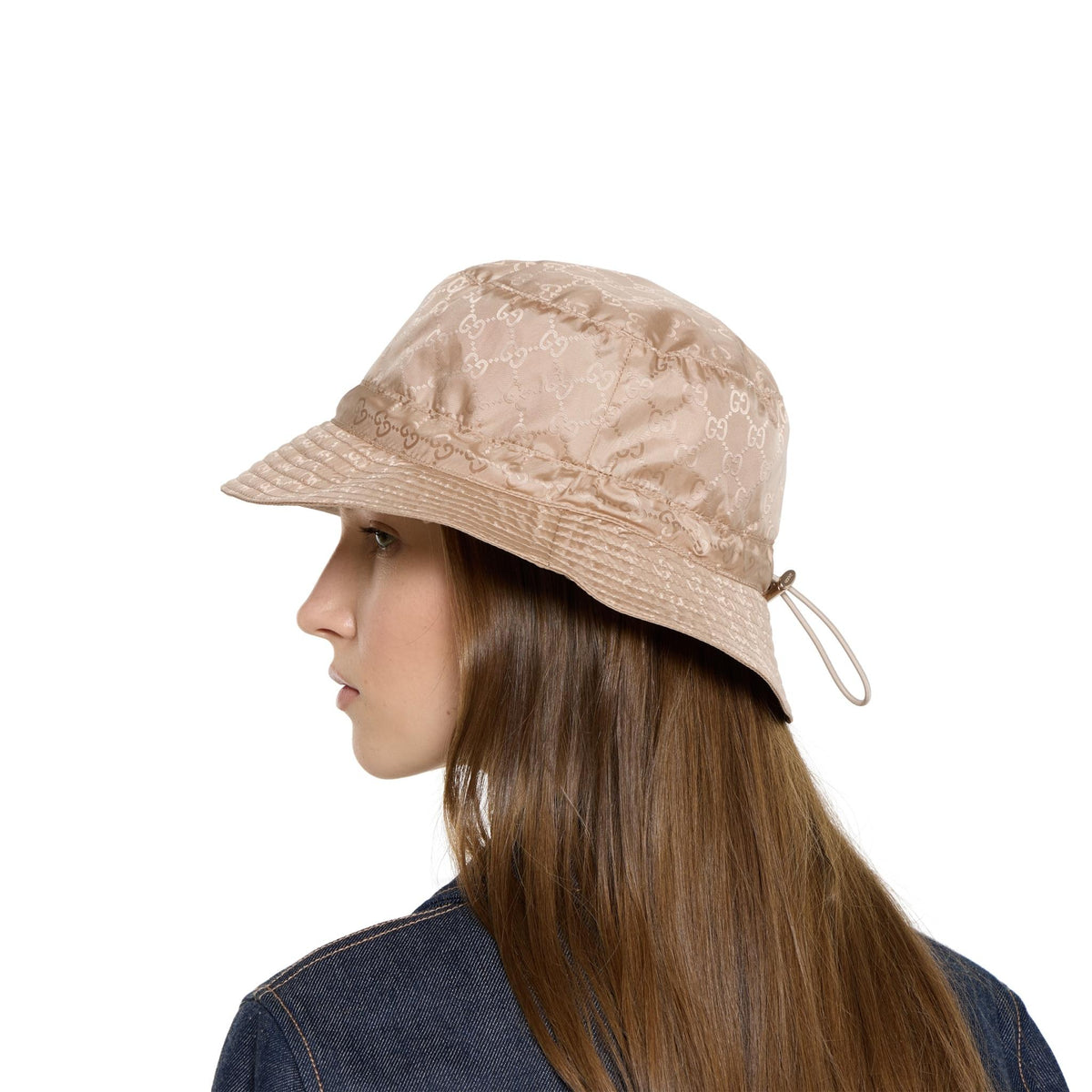 GUCCI Beige Canvas Bucket Hat