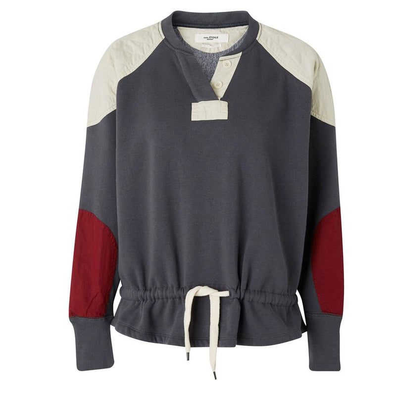 Isabel Marant NIFEN Waist String Sweatshirt Faded Black