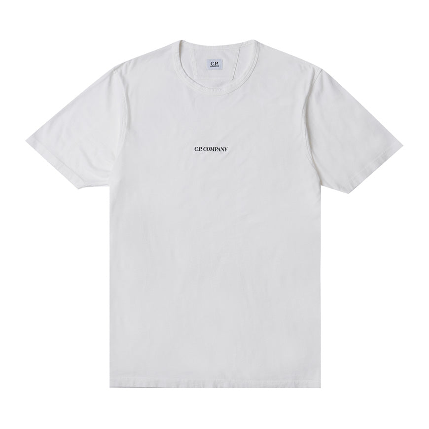 CP Company Logo Print Short Sleeve T-Shirt White Men