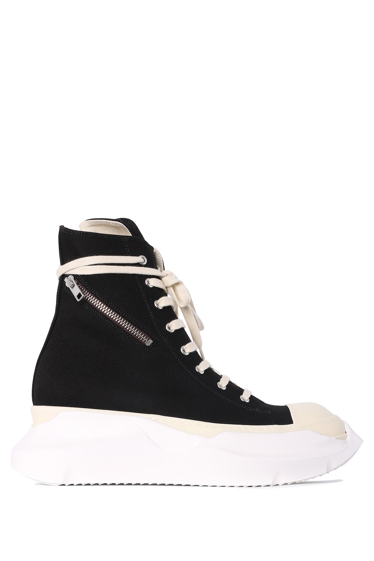 Rick Owens Black Milk DRKSHDW Cargo Abstract High-Top Sneakers