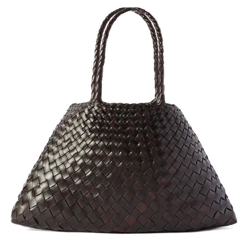 Dragon Diffusion Dark Brown Leather Santa Croce Big Tote Bag