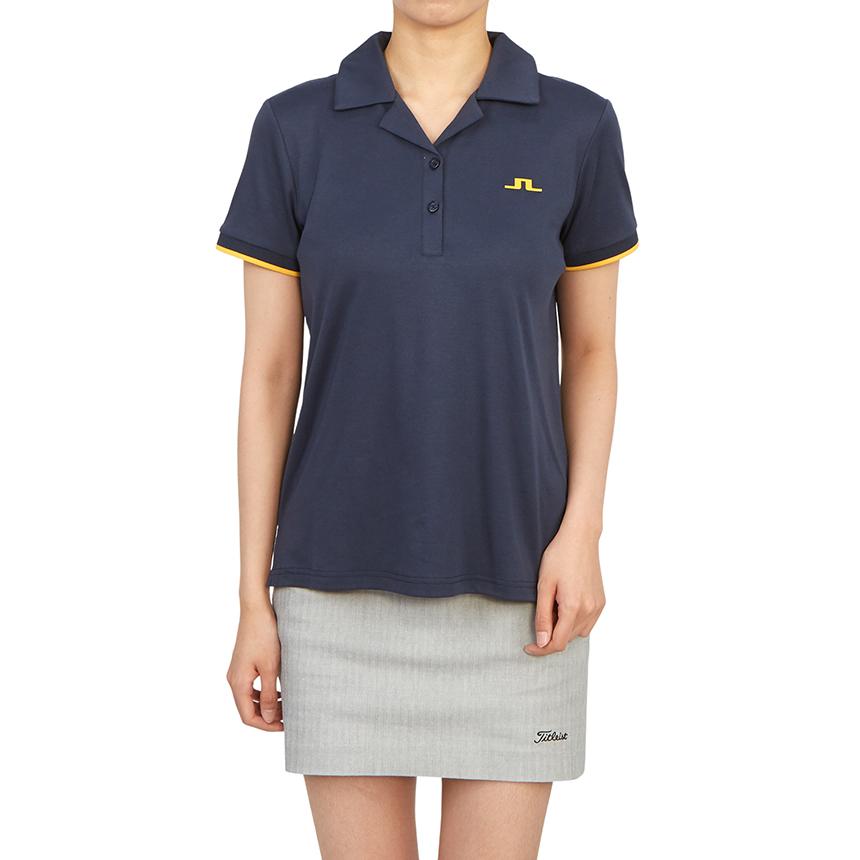 J LINDEBERG Women’s Golf Polo Short Sleeve T-Shirt Navy