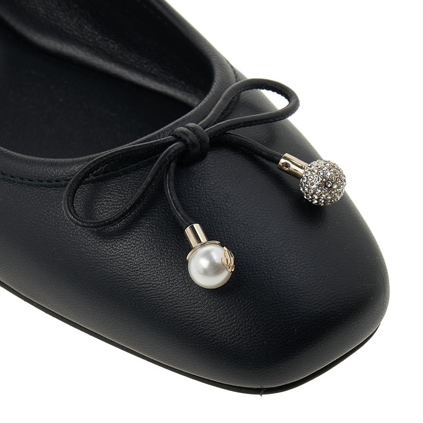 Jimmy Choo Black Nappa ELME Flat Women’s Shoes