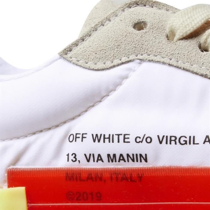 OFF WHITE Low-Top Sneakers Men White Black Leather