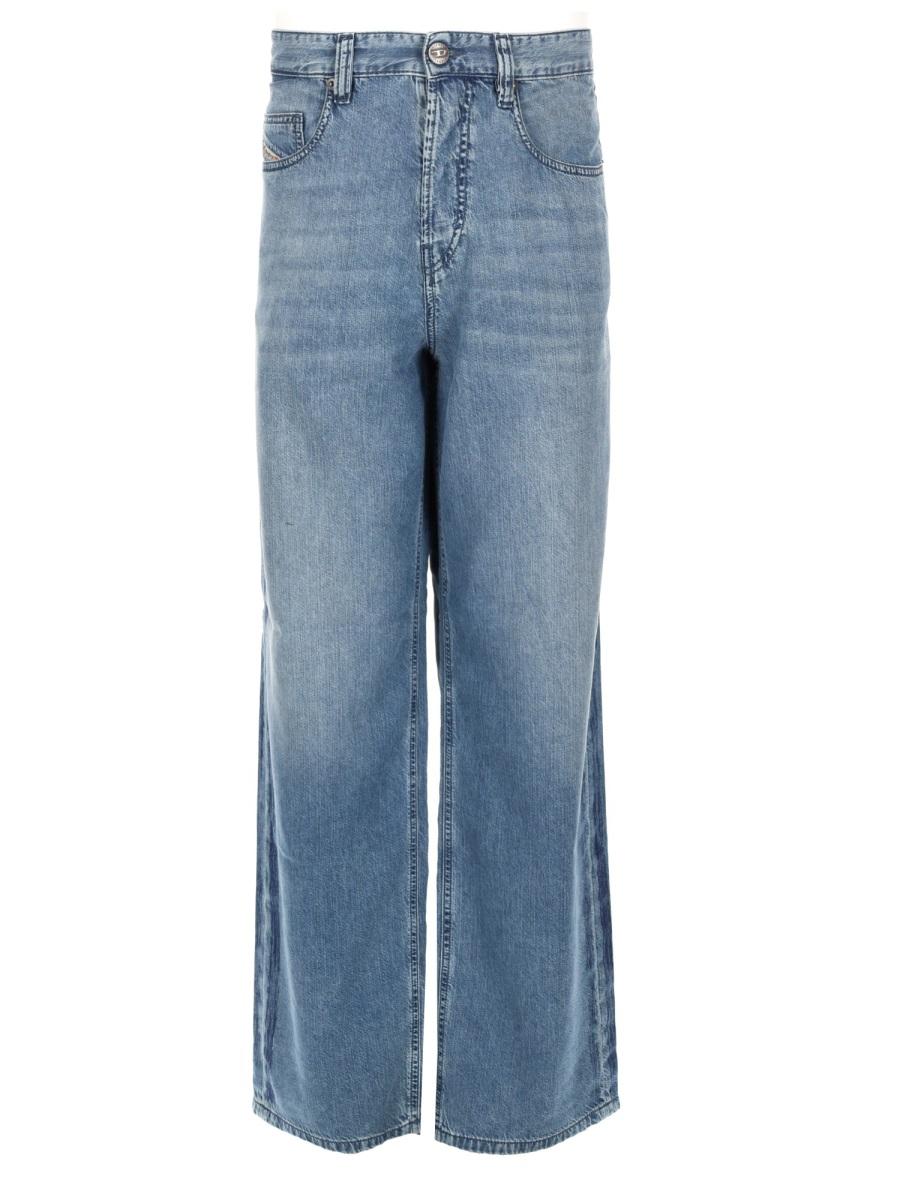DIESEL Blue Denim Jeans Men's Classic Straight Fit Pants