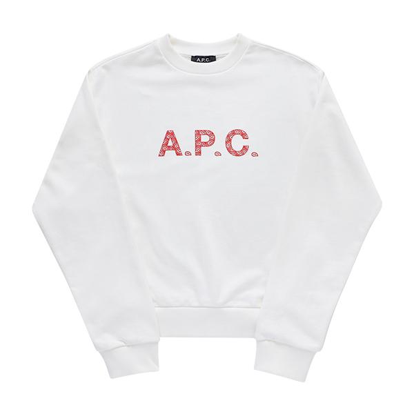 A.P.C. Blanc Rouge Patty Bandana Crewneck Sweatshirt Women