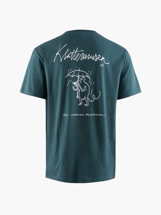 Klattermusen Dark Deep Sea Short Sleeve T-Shirt for Men 10327 635