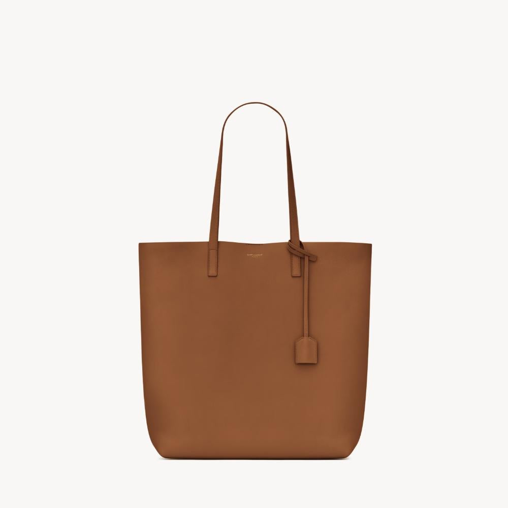 Saint Laurent North South Leather Shopping Tote Bag Brick