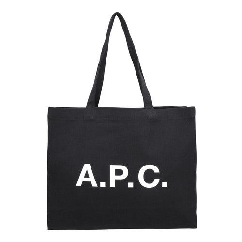 A.P.C. Coated Canvas Diane Tote Bag M61443 LZZ BLACK