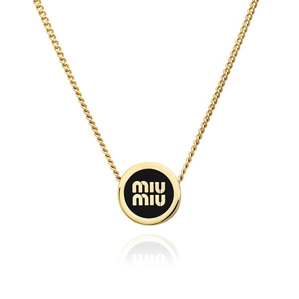 Miu Miu Silver-Tone Pendant Necklace for Women 5IC096 2F6T F0002