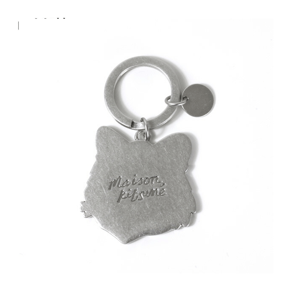 Maison Kitsune Metal Bold Fox Keyring Keychain Pink MM06904 AM1002 P616